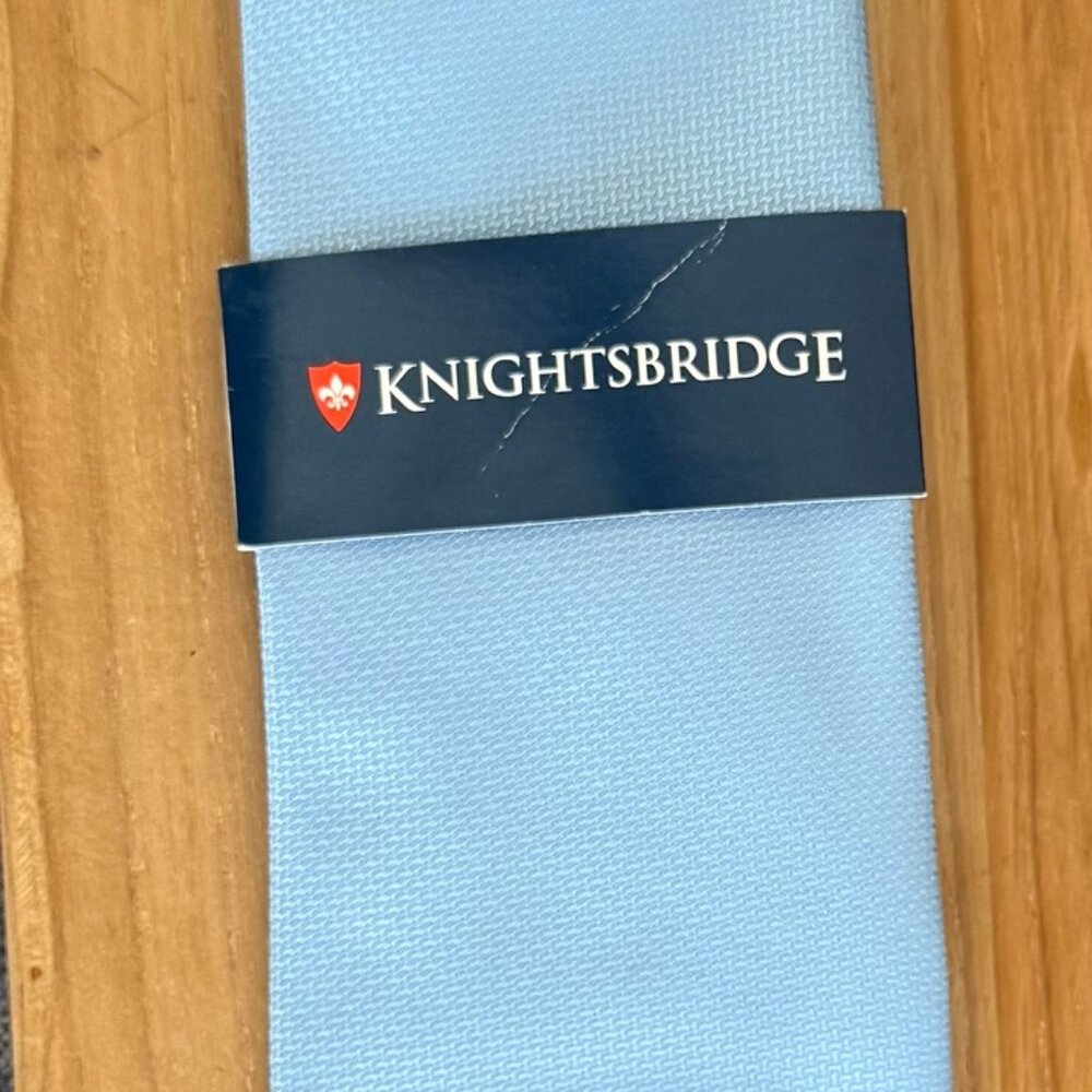 Knightsbridge Men's Polyester Tie, Blue, New